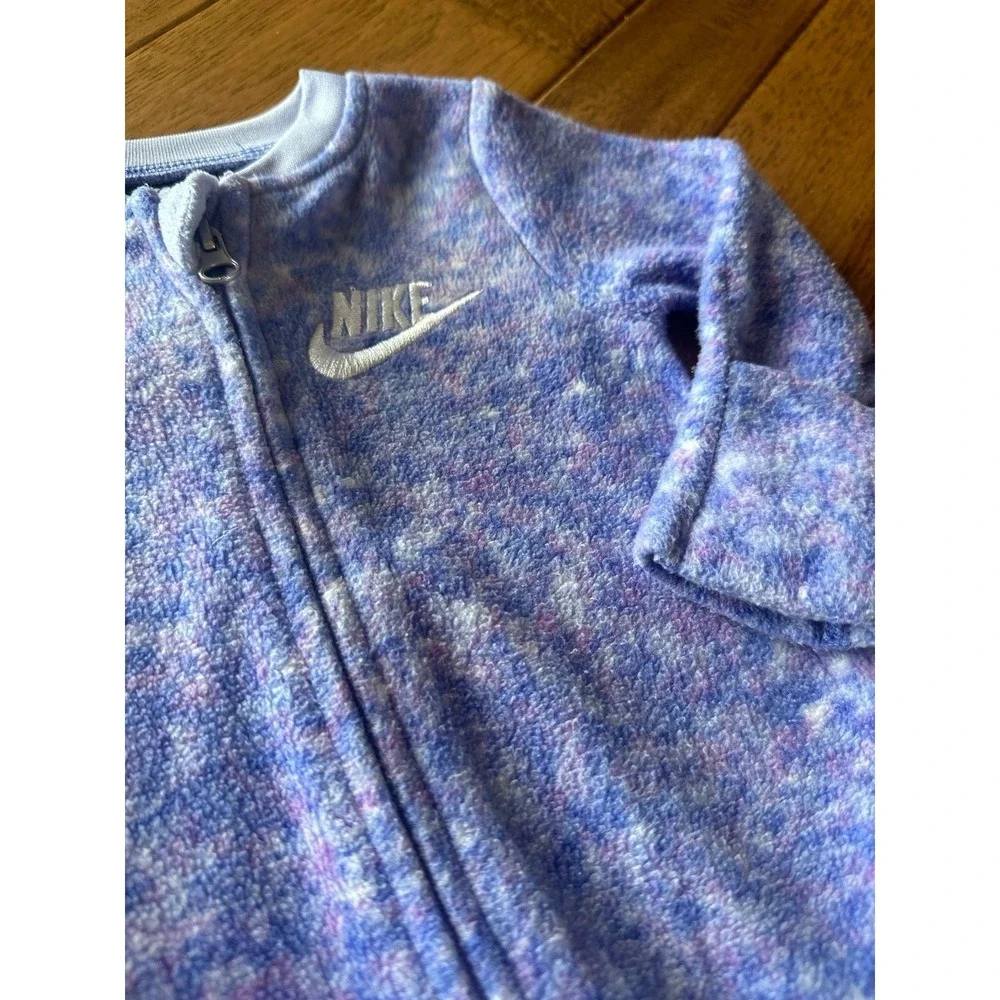 Nike Fleece Full zipper outfit 3‎ months Purple